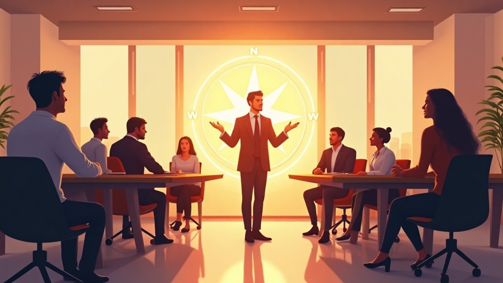 Persona liderando con propósito y visión de impacto